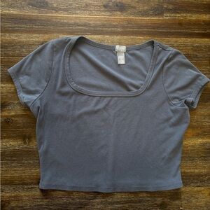 Blue/grey Women's Crop Top